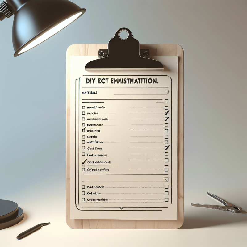 DIY Project Estimation Checklist