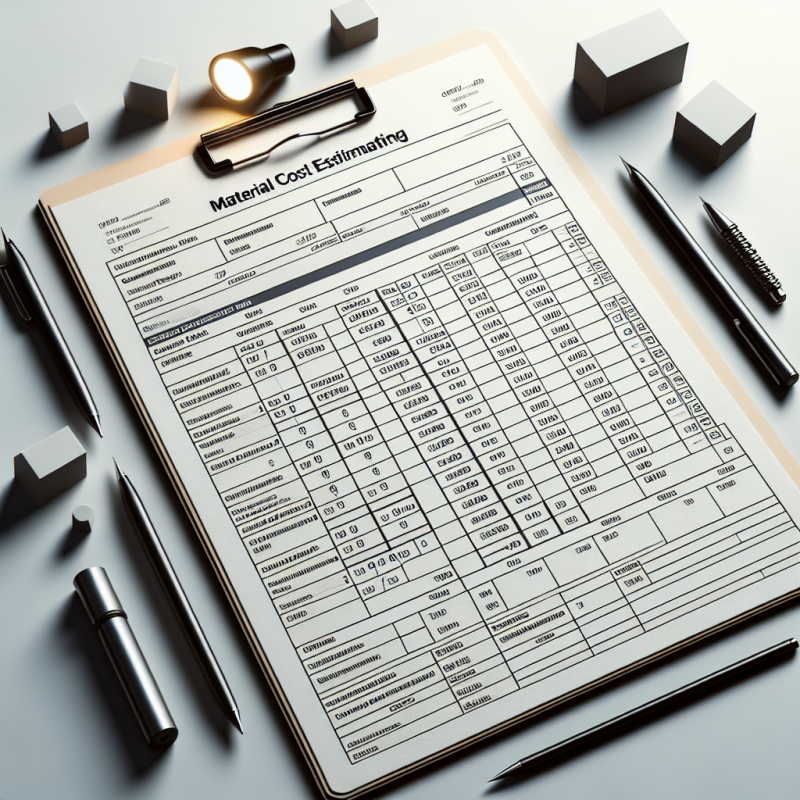 Material Cost Estimating Sheets